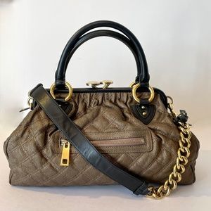 Marc Jacobs Quilted Leather Stam Hand Bag Bronze